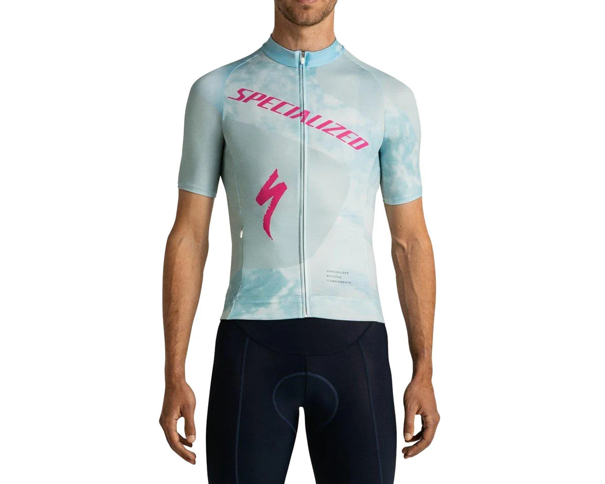 Specialized Foundation Graphic Short Sleeve Jersey (Sea Foam/Rebel Pink) (L)